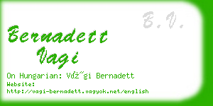 bernadett vagi business card